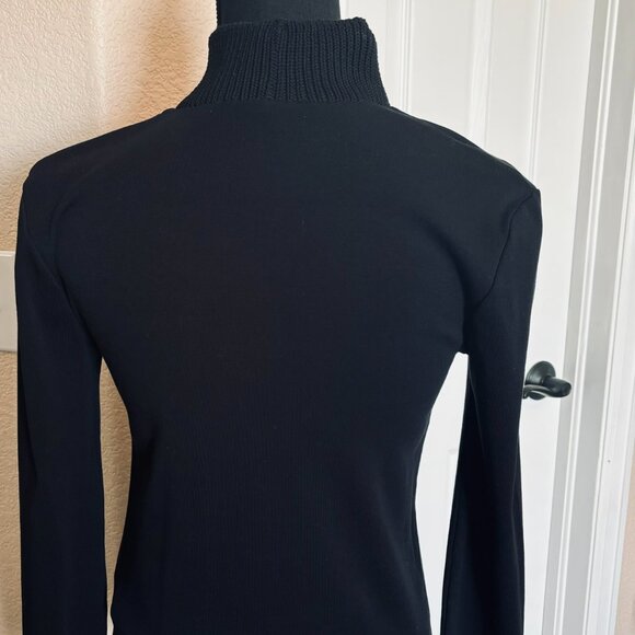 ZARA Black long sleeve mock neck sweater - Picture 3 of 6